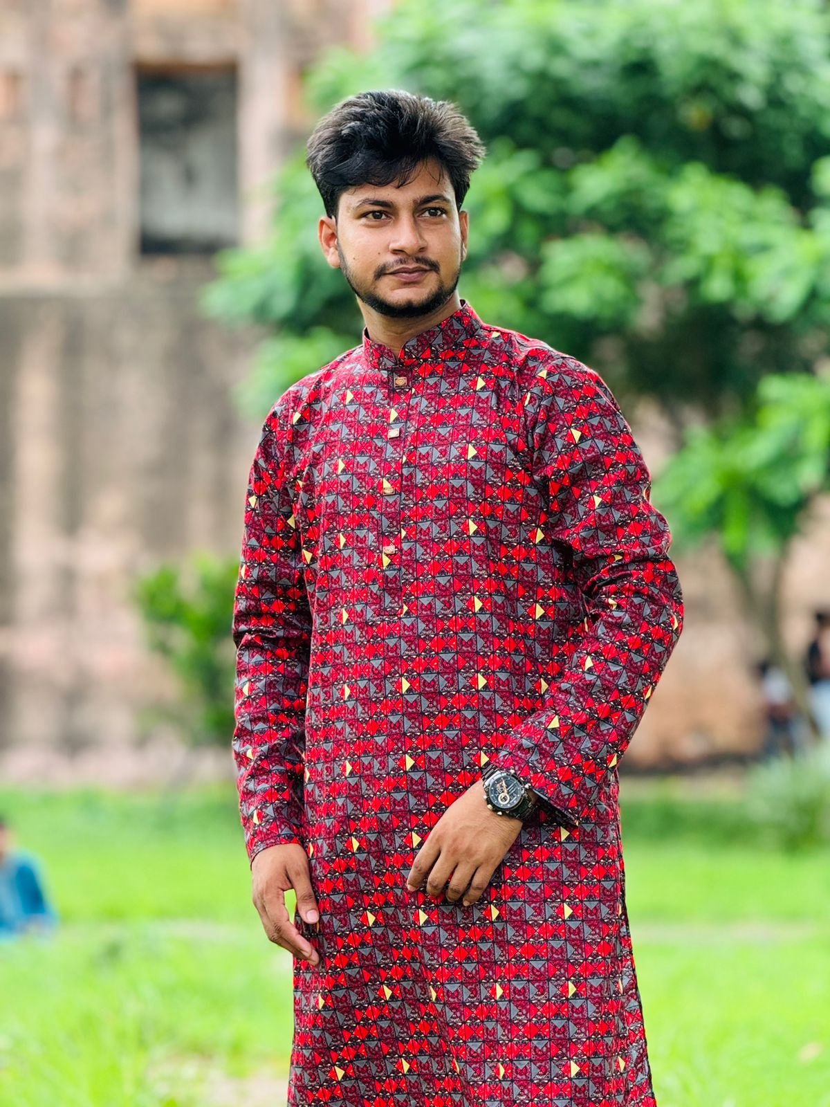 Luxury Digital Print Cotton Panjabi - Image 2