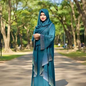 Premium Stone Borka with Hijab
