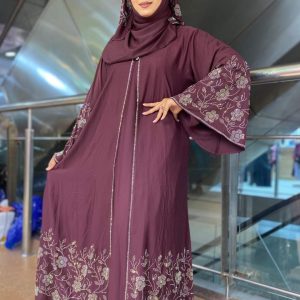 Premium Stone Borka with Hijab