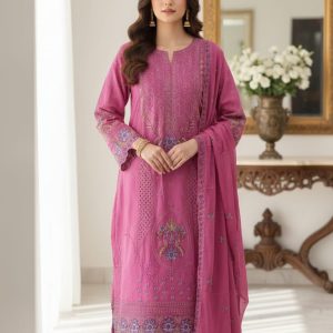 Unstitched Pakistani Laser Cut Agha Noor Three Piece