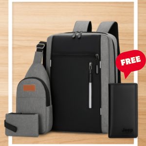 Premium Travel Bag Set 3.1 + FREE Jeep Wallet | 3-in-1 Travel Combo Bag Set