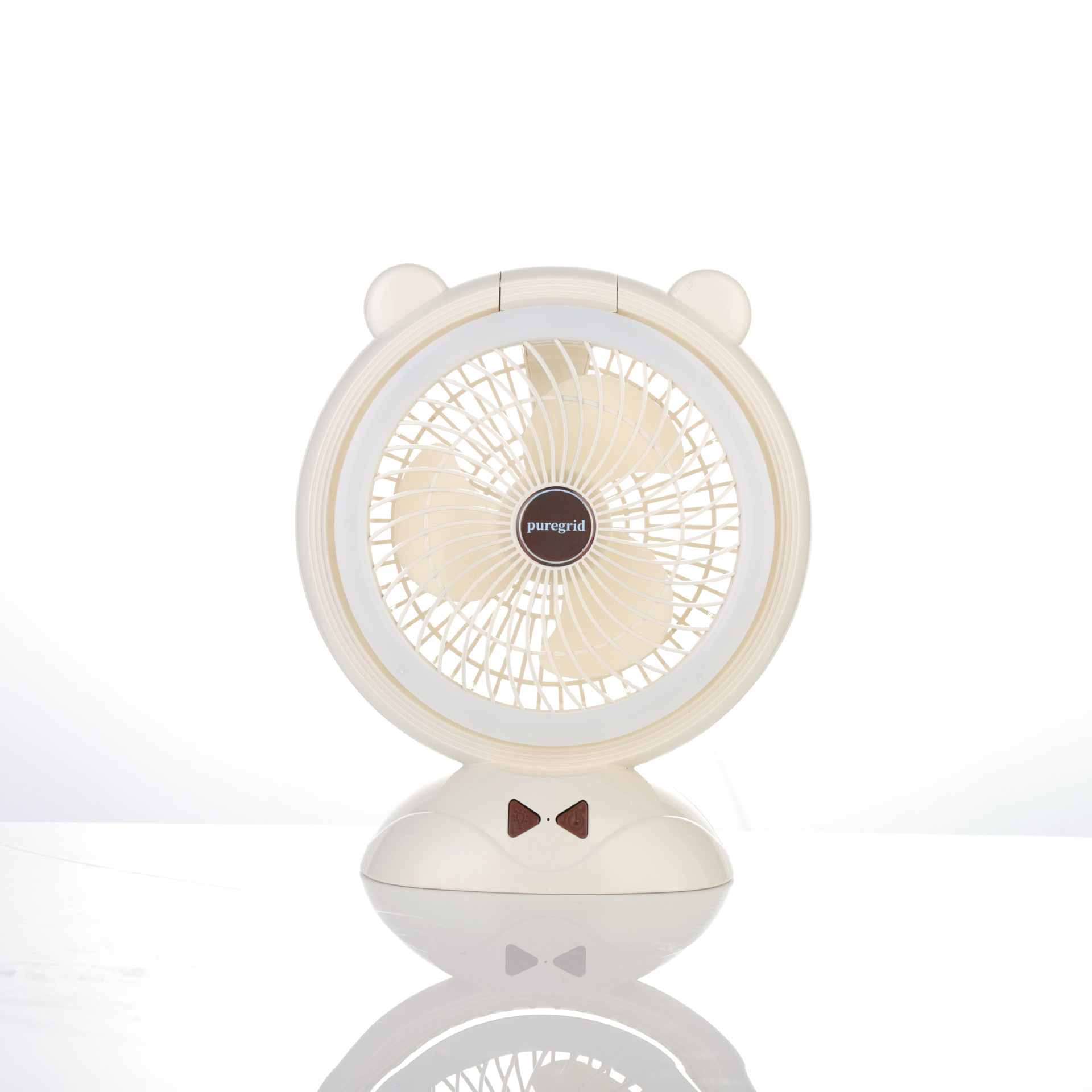 2-in-1 Portable Wall-Mounted & Desktop Rechargeable Mini Fan with Night Light - Image 4
