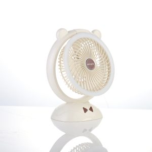 2-in-1 Portable Wall-Mounted & Desktop Rechargeable Mini Fan with Night Light