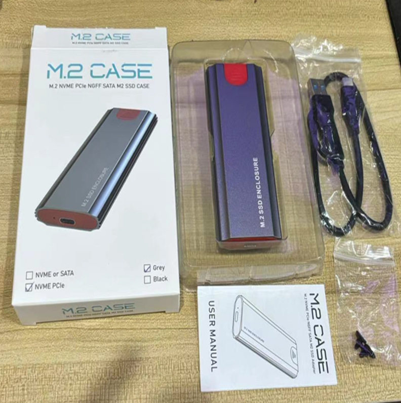 M.2 NVMe Type-C External SSD Box (হাই-কোয়ালিটি অ্যালুমিনিয়াম বডি)
